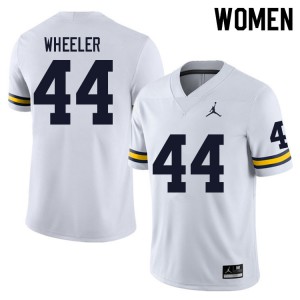 Women Michigan #44 Cornell Wheeler White Stitch Jersey 590044-462