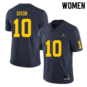 Women Wolverines #10 Cristian Dixon Navy Alumni Jerseys 764558-687