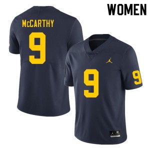 Women Michigan Wolverines #9 J.J. McCarthy Navy Official Jerseys 357863-191