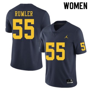 Women's Michigan #55 Nolan Rumler Navy University Jerseys 709631-192