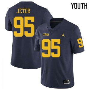 Youth Michigan #95 Donovan Jeter Navy Jordan Brand High School Jersey 799037-312