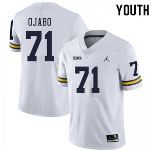Youth Michigan Wolverines #71 David Ojabo White Official Jerseys 818903-517