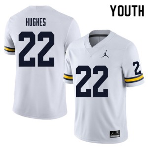 Youth Michigan Wolverines #22 Danny Hughes White University Jerseys 590886-517
