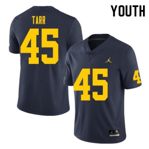 Youth Michigan #45 Greg Tarr Navy Stitched Jersey 591671-755