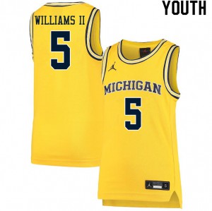 Youth Michigan #5 Terrance Williams II Yellow Alumni Jerseys 813687-194