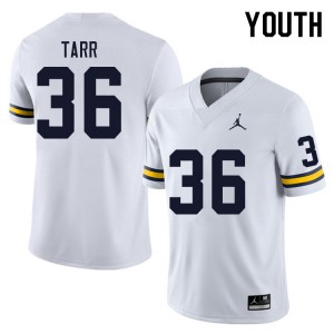 Youth Michigan Wolverines #36 Greg Tarr White Football Jersey 898299-651