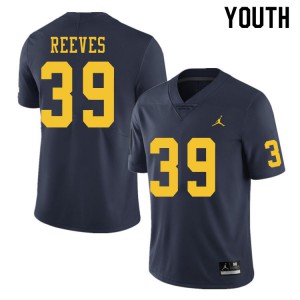 Youth Michigan #39 Lawrence Reeves Navy Football Jerseys 766566-859