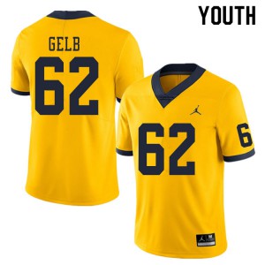 Youth Wolverines #62 Mica Gelb Yellow Stitch Jersey 437050-261