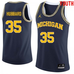 Youth Michigan #35 Phil Hubbard Navy Player Jerseys 538877-353