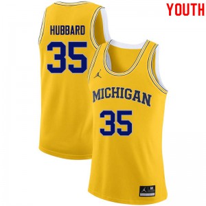 Youth Michigan #35 Phil Hubbard Yellow Player Jerseys 724134-683