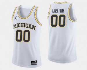 Men Michigan #00 Custom White Jordan Brand College Jerseys 880038-959